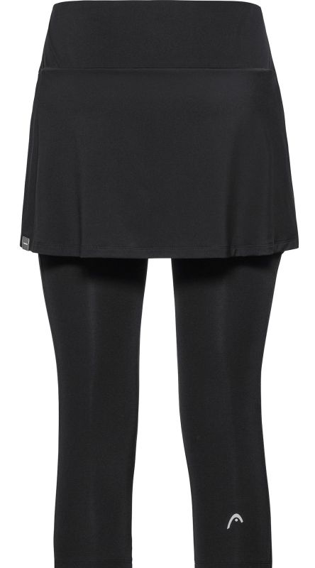 head-club-3-4-tights-skort-black-1 Head Club 3/4 Tights Skort - black