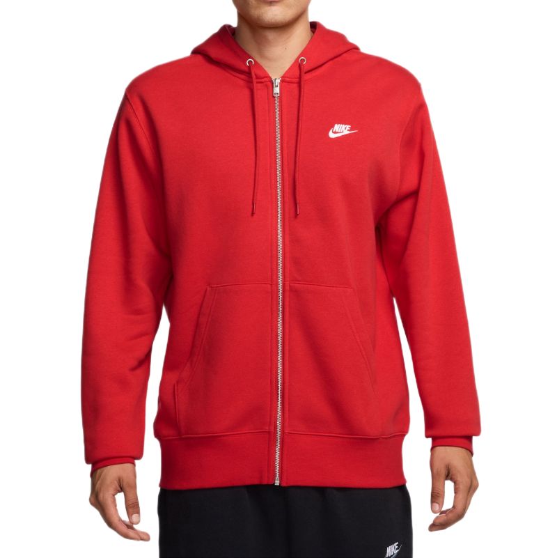Nike Club Full-Zip Fleece - university red/white Nike Club Full-Zip Fleece - university red/white
