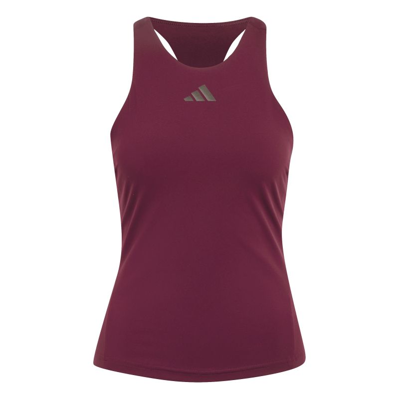 Adidas Silver Y-Tank - maroon