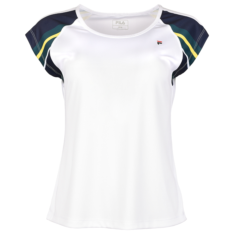 Fila T-Shirt Luisa- white/deep teal comb