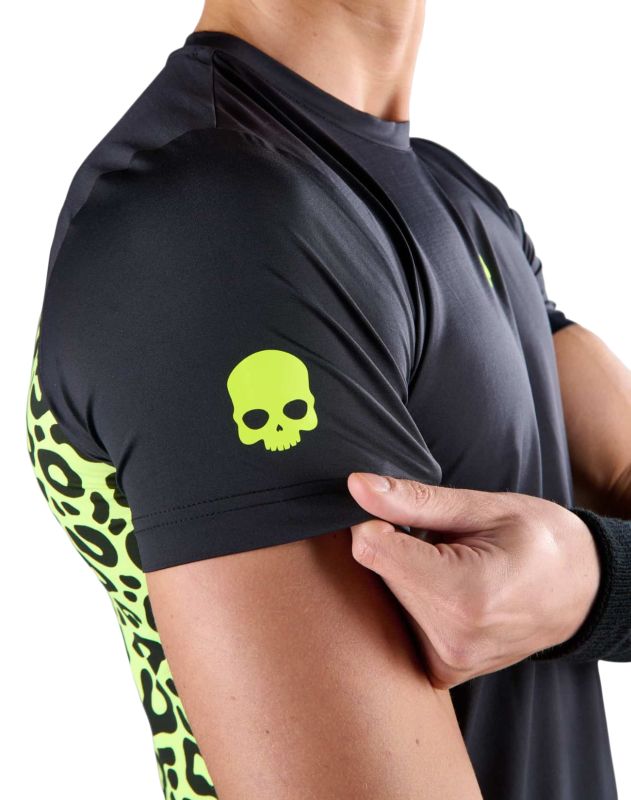 Hydrogen Panther Tech T-Shirt - black/yellow fluo