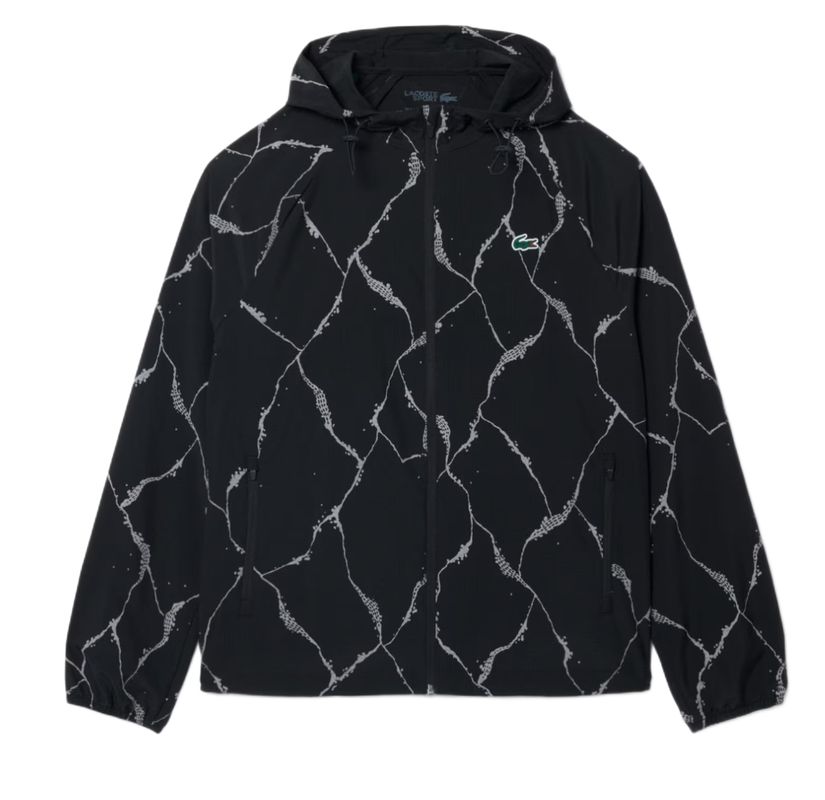 Męska kurtka Lacoste Reflective Crocodile Print - black