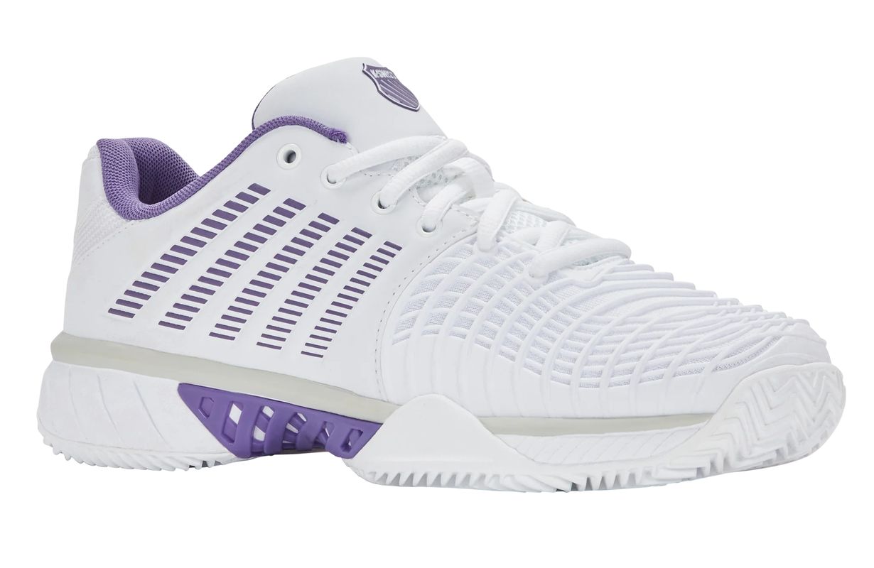 Damskie buty do padla K-Swiss Express Light 3 Clay - white/purple haze/lunar rock