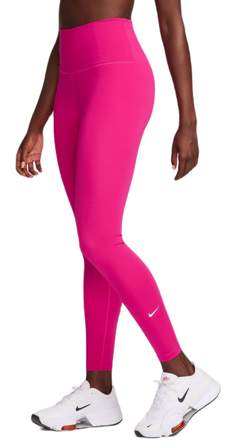 Nike Dri-Fit One High-Rise Leggings - fireberry/white Nike Dri-Fit One High-Rise Leggings - fireberry/white