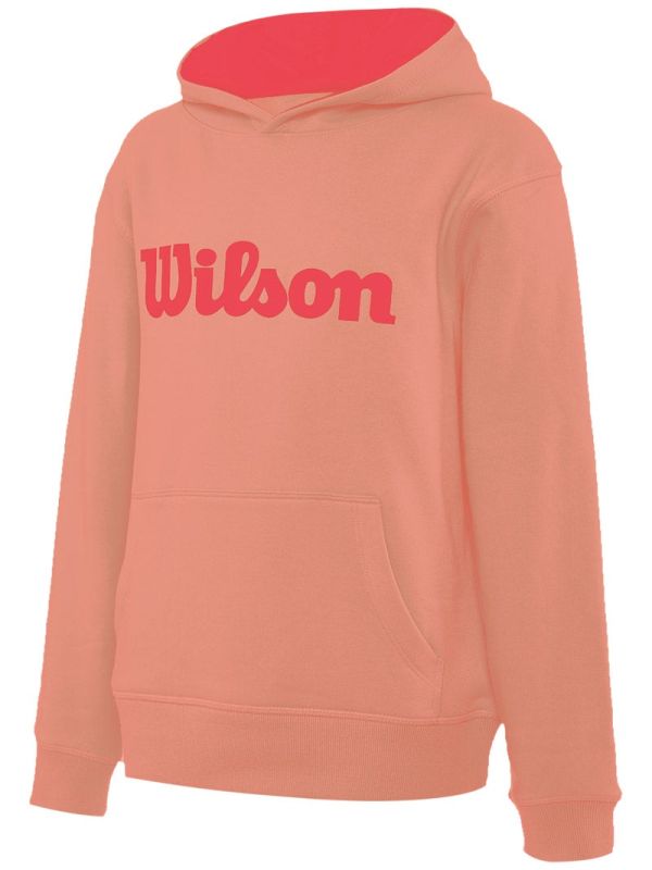 Wilson Youth Script Cotton PO Hoody - papaya