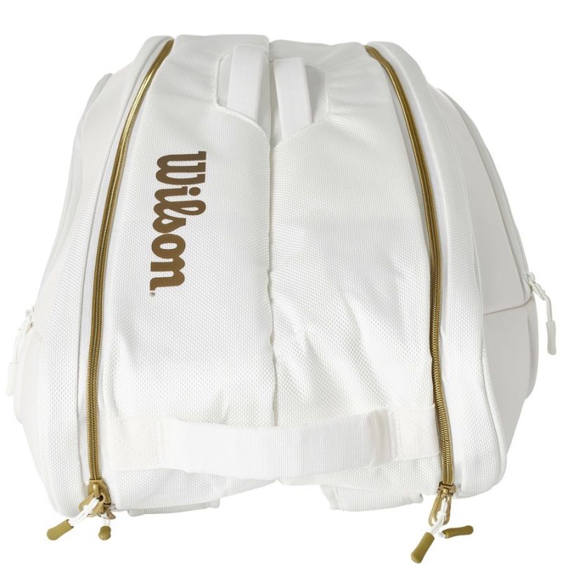 Wilson Federer DNA 12 Pk Bag - white/gold