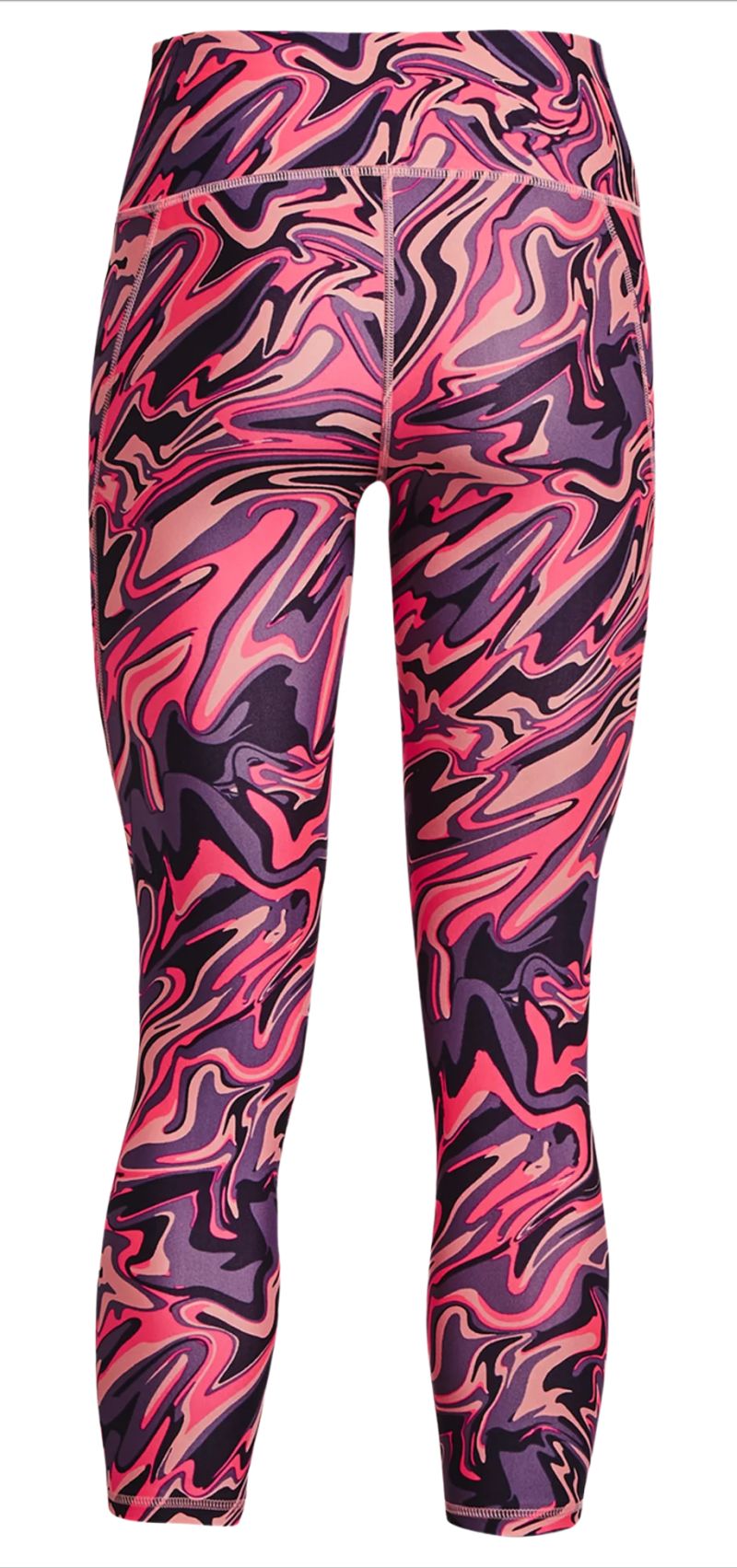 Under Armour Women's HeatGear No-Slip Waistband Printed Ankle Leggings - posh pink/tux purple