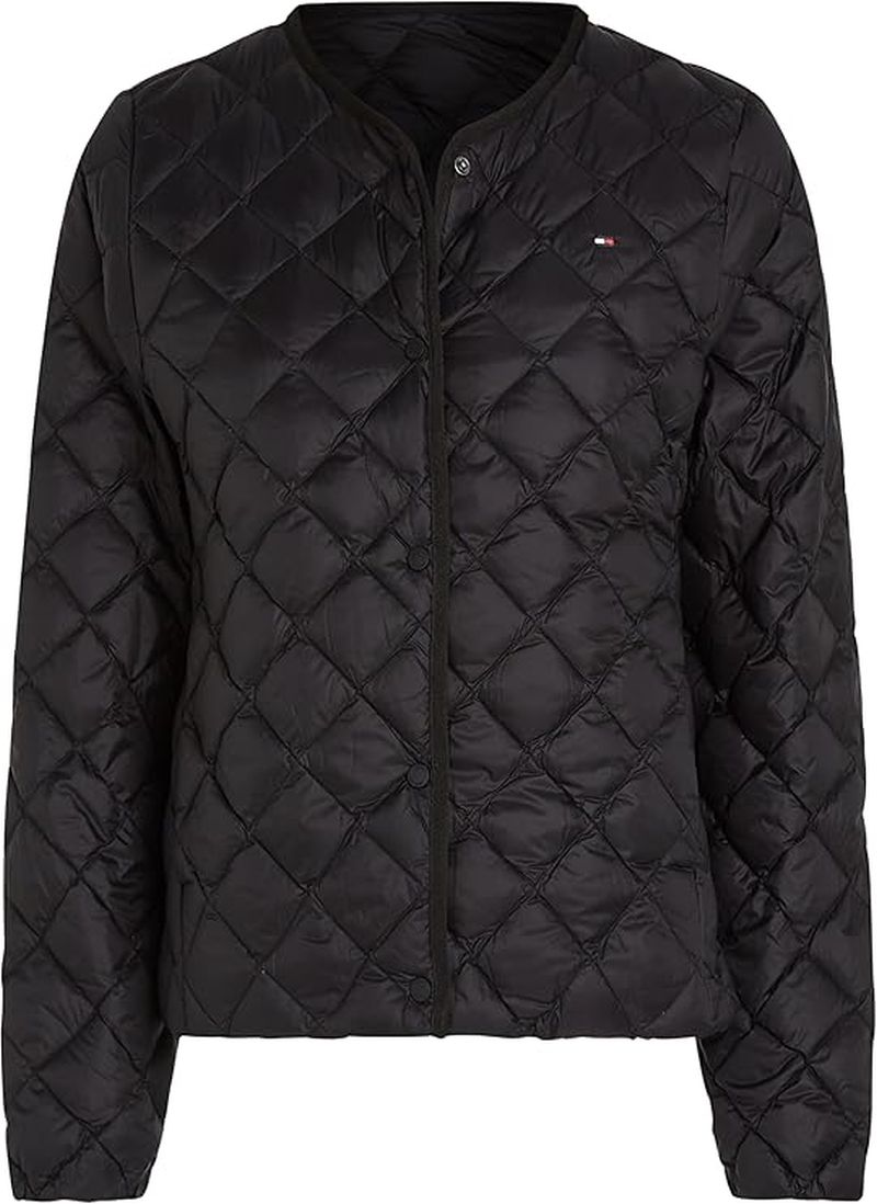 WW0WW43215-BDS Tommy Hilfiger LW Down Quilted Collarless