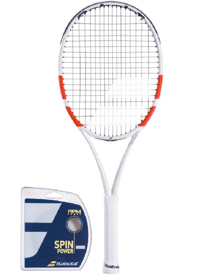 Babolat Pure Strike Lite - white/red/black + string + stringing
