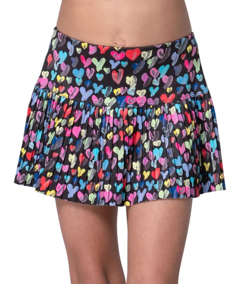 Lucky in Love Girls Thumbprint Hearts Pleated - multicolor Lucky in Love Girls Thumbprint Hearts Pleated - multicolor