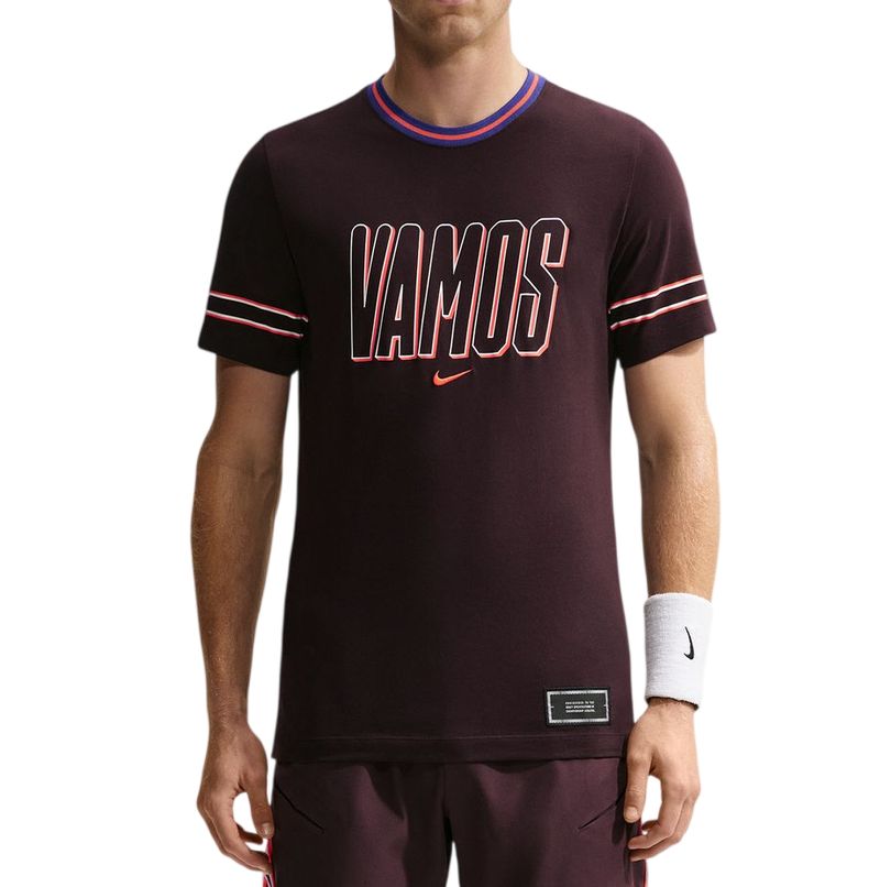 Męski t-shirt Nike Court Dri-Fit Carlos - burgundy ash