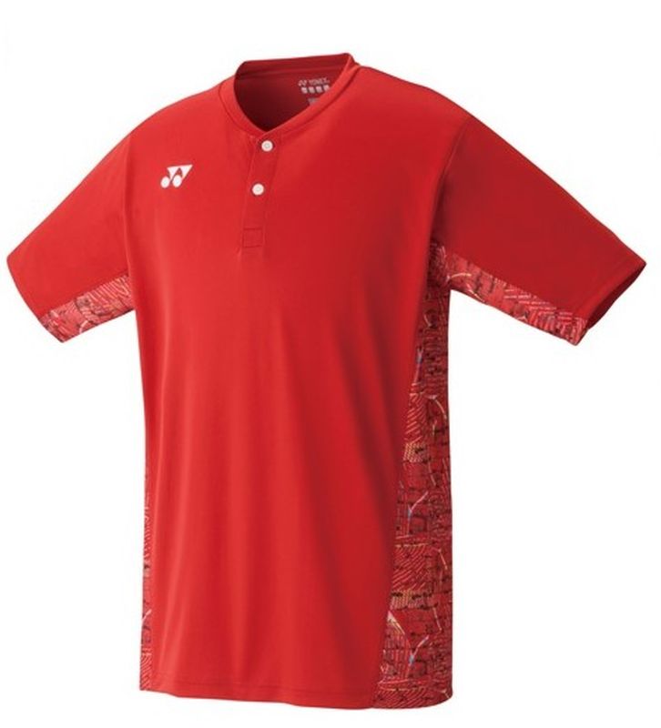 Yonex Crew Neck Polo Shirt M - sunset red