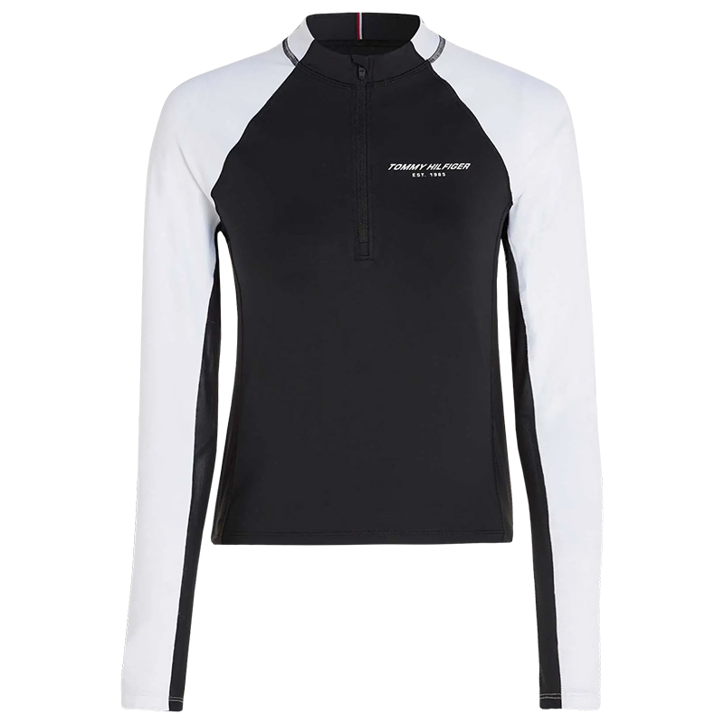 Tommy Hilfiger Slim Two Tone Half Zip LS Tommy Hilfiger Slim Two Tone Half Zip LS