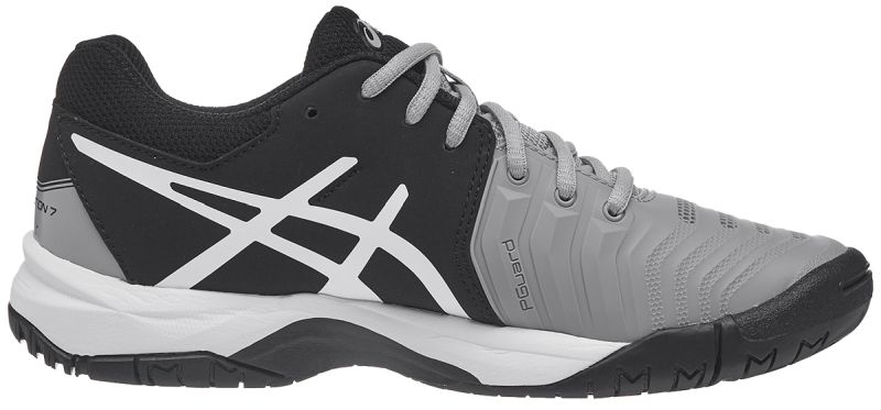 Asics Gel-Resolution 7 GS - mid grey/black/white