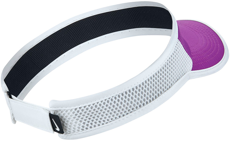 Nike Aerobill Feather Light Visor - vivid purple/white/black/white