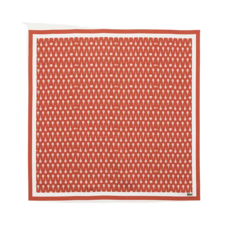 Lacoste Roland-Garros Edition Print Scarf- brown
