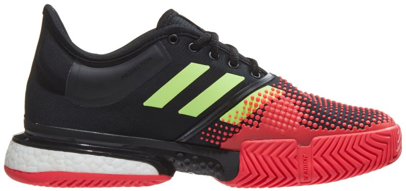 Adidas SoleCourt Boost W - core black/hi-res yellow/shock red