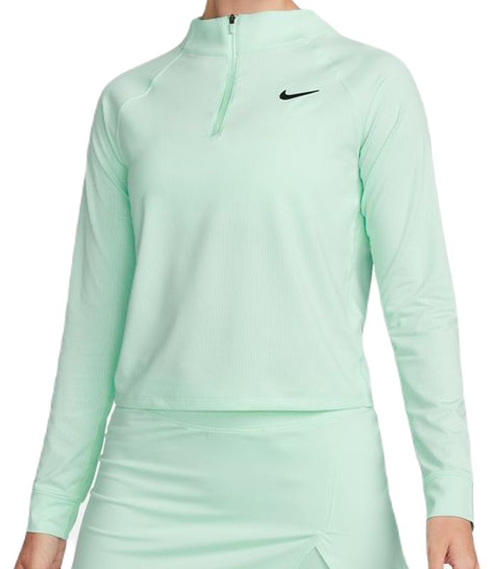Nike Court Dri-Fit Victory Top Long Sleeve - mint foam/black Nike Court Dri-Fit Victory Top Long Sleeve - mint foam/black