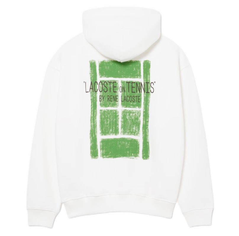 Lacoste Multi Print Fleece - white