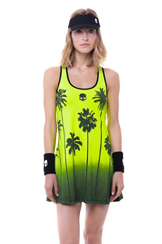 Hydrogen Palm Tank Top Woman - fluo yellow