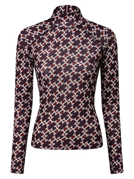 Tommy Hilfiger Slim AOP Roll Neck Top LS - monogram