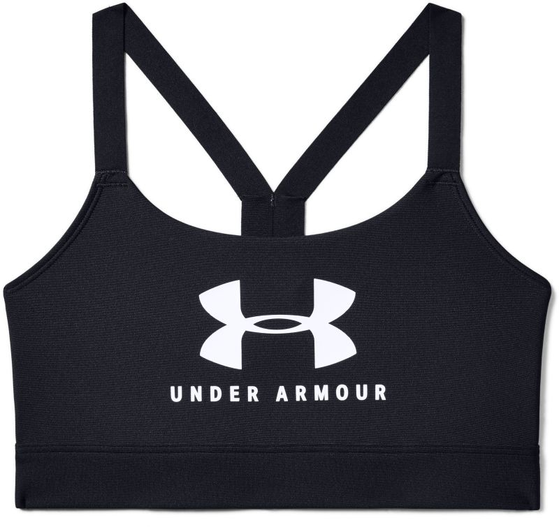 Under Armour Mid Sportstyle Graphic Sports Bra - black