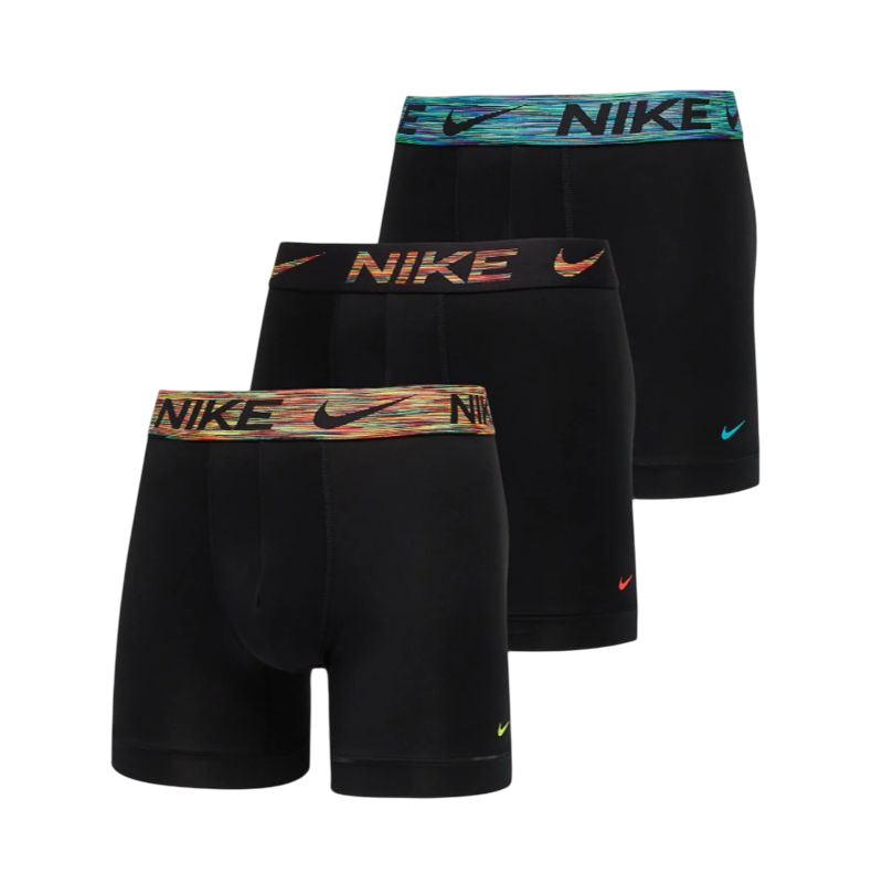 Nike Dri-Fit Essential Micro Boxer Brief 3P - black/green/black