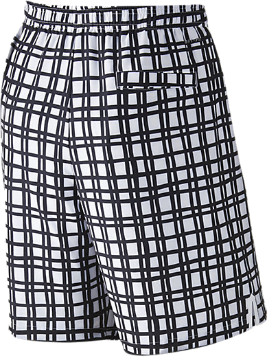 Nike Court 9" Plaid Short - white/black