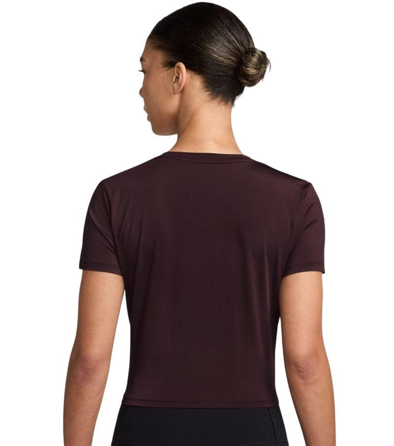Nike One Classic Dri-Fit Twist Short Sleeve - burgundy crush/white