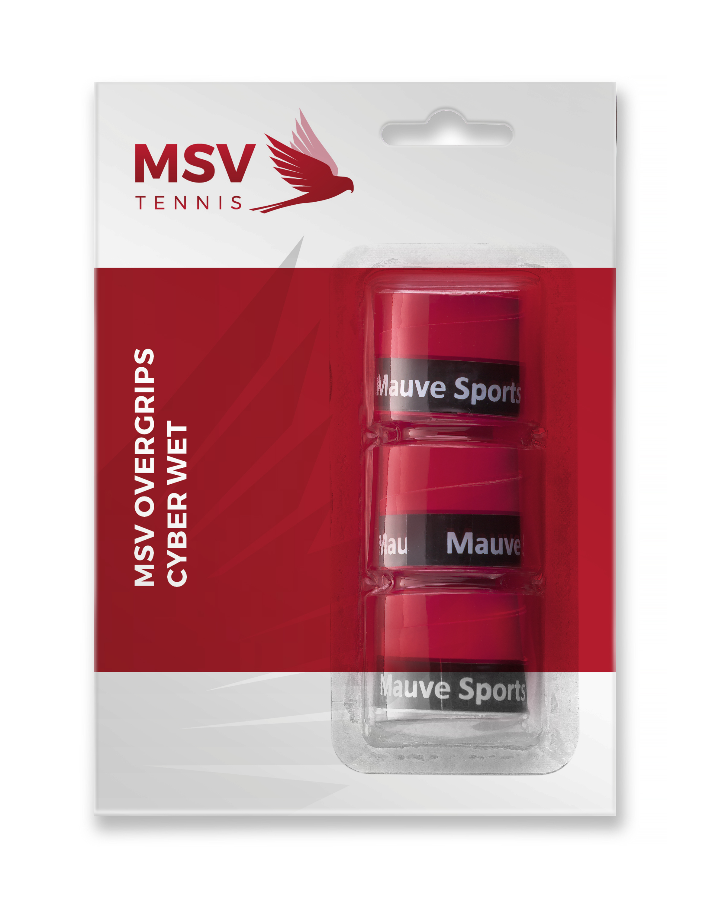 MSV Cyber Wet Overgrip red 3P