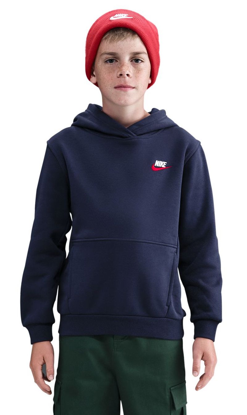 Nike Kids Sportswear Club Fleece Pullover - midnight navy/university red/white Nike Kids Sportswear Club Fleece Pullover - midnight navy/university red/white