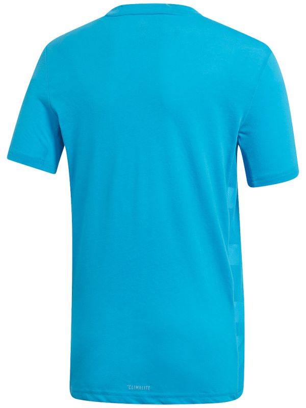 Adidas B Escouade Tee - shock cyan/white