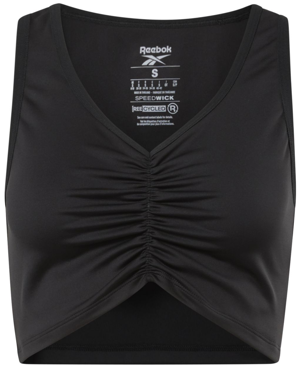 Reebok Studio Ruched Cropped Tank Top W - black