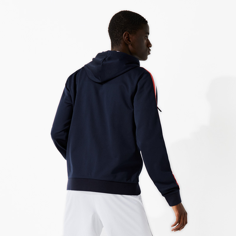 Lacoste Hooded Jacket Roland Garros M navy blue/white