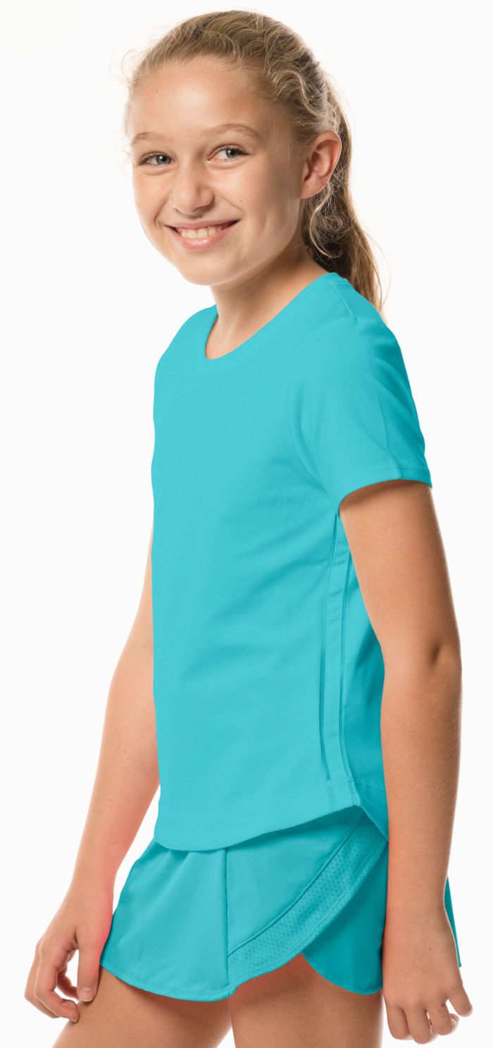 Lucky in Love Core Dynamic High-Low S/S Girls - ocean