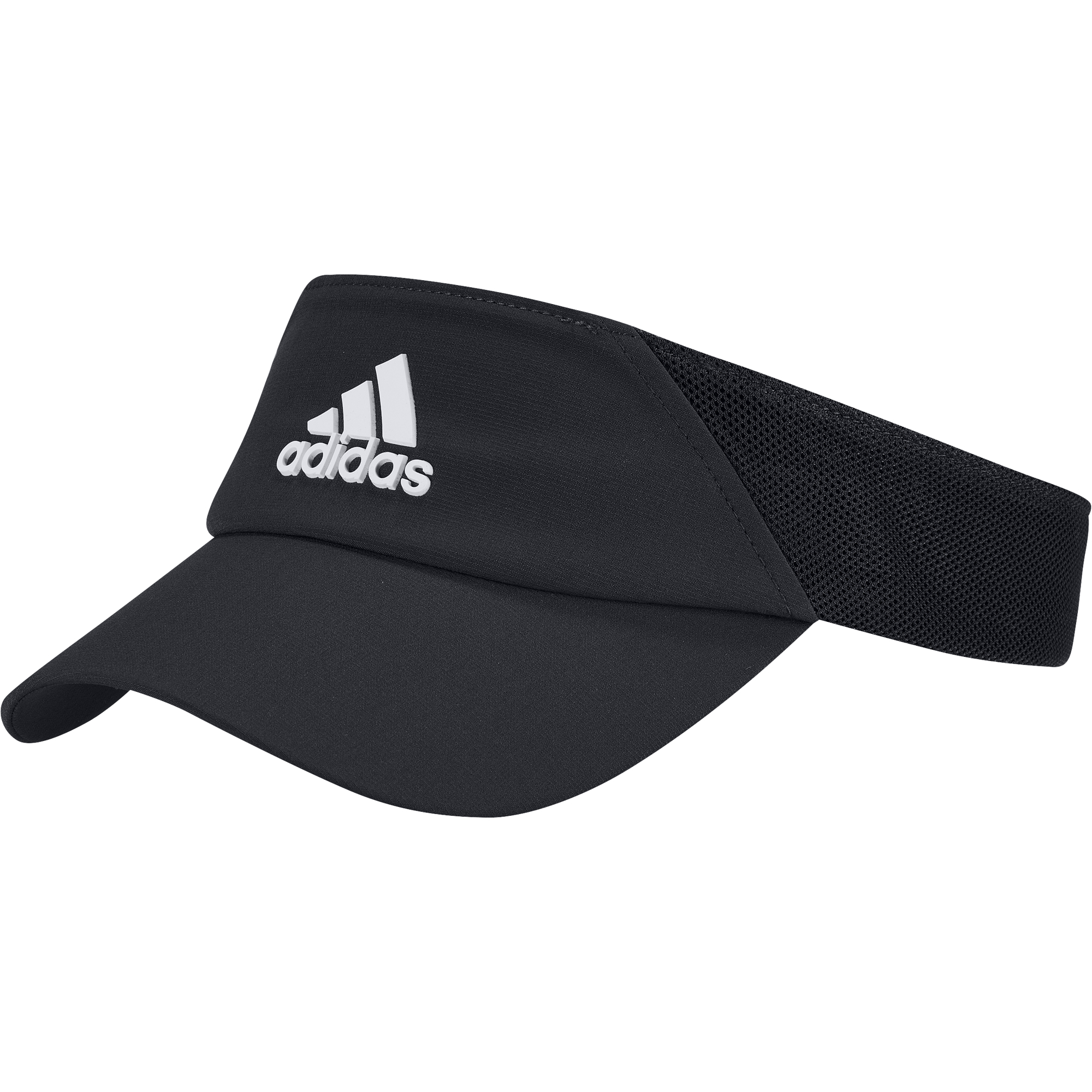 adidas-aeroready-visor-black-black-white-osfm-1 Adidas Aeroready Visor - black/black/white OSFM