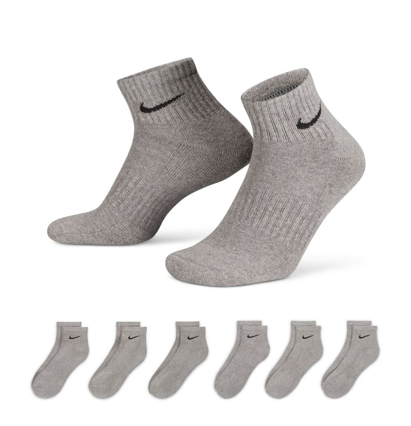 Nike Everyday Cotton Cushioned 6P - carbon heather/black