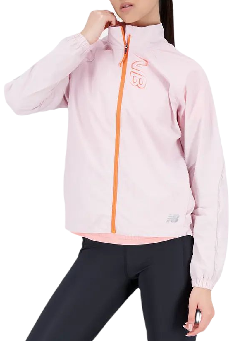 New Balance Printed Impact Run Light Pack Jacket - stone pink
