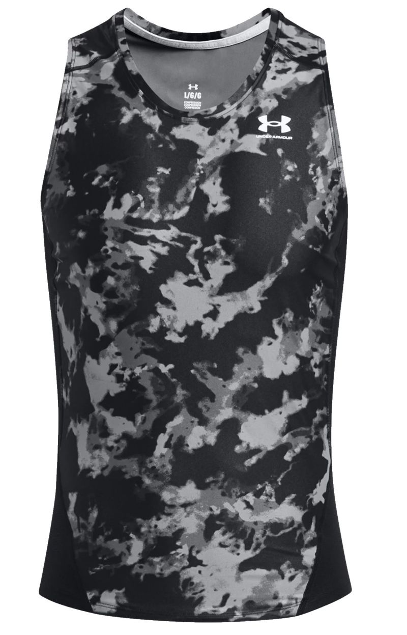 Under Armour HeatGear IsoChill Printed Tank - black/white