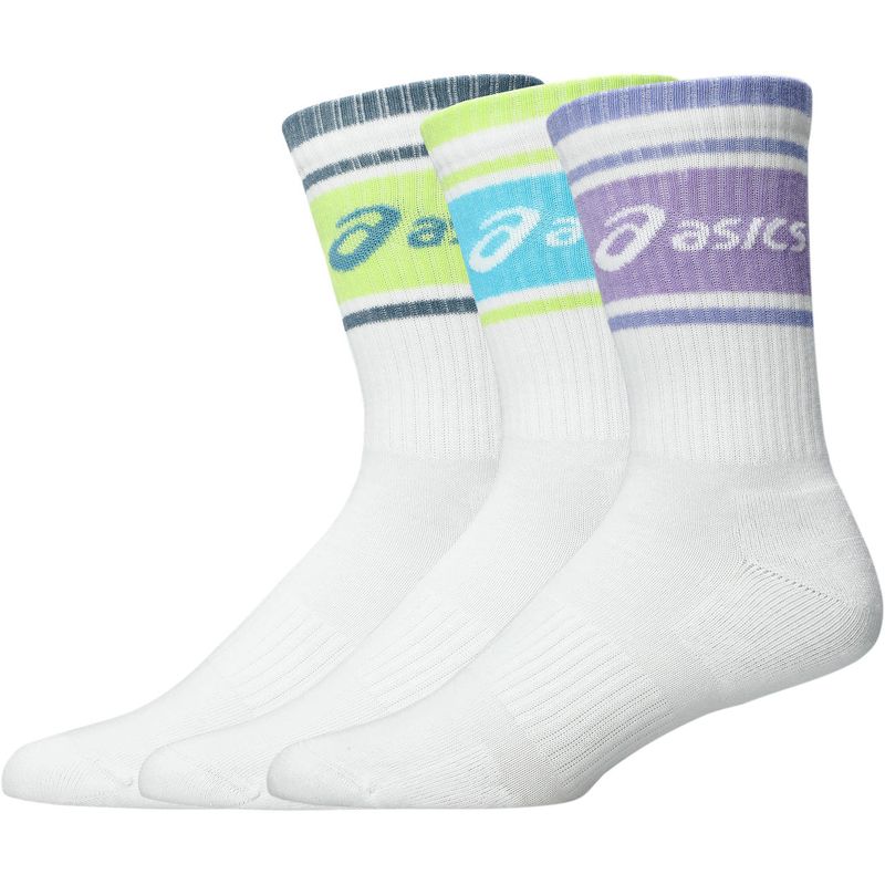 Skarpety tenisowe Asics Logo Crew 3P - illuminate yellow/energy aqua/fresh air
