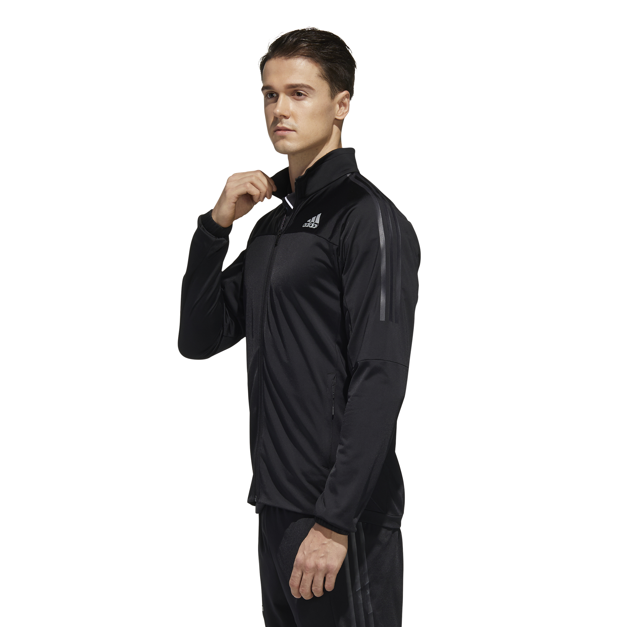 Adidas M 3S Knit Jacket - black