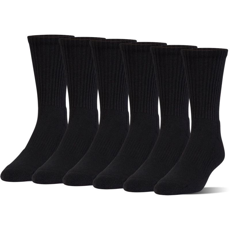 Under Armour Charged Cotton 2 Crew Jr - 6 par/black