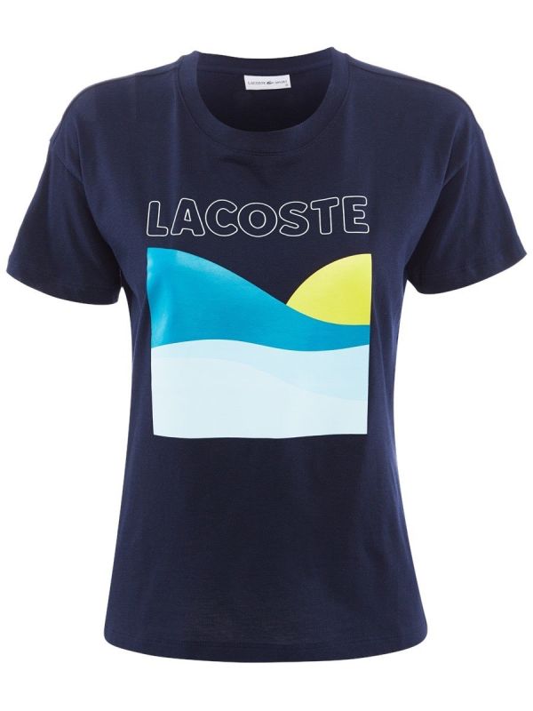 Lacoste Women's Spring See T-Shirt - navy/multicolor Lacoste Women's Spring See T-Shirt - navy/multicolor