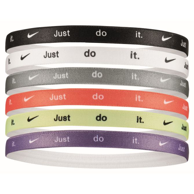 Nike Printed Headbands 6PK - black/white/particle grey