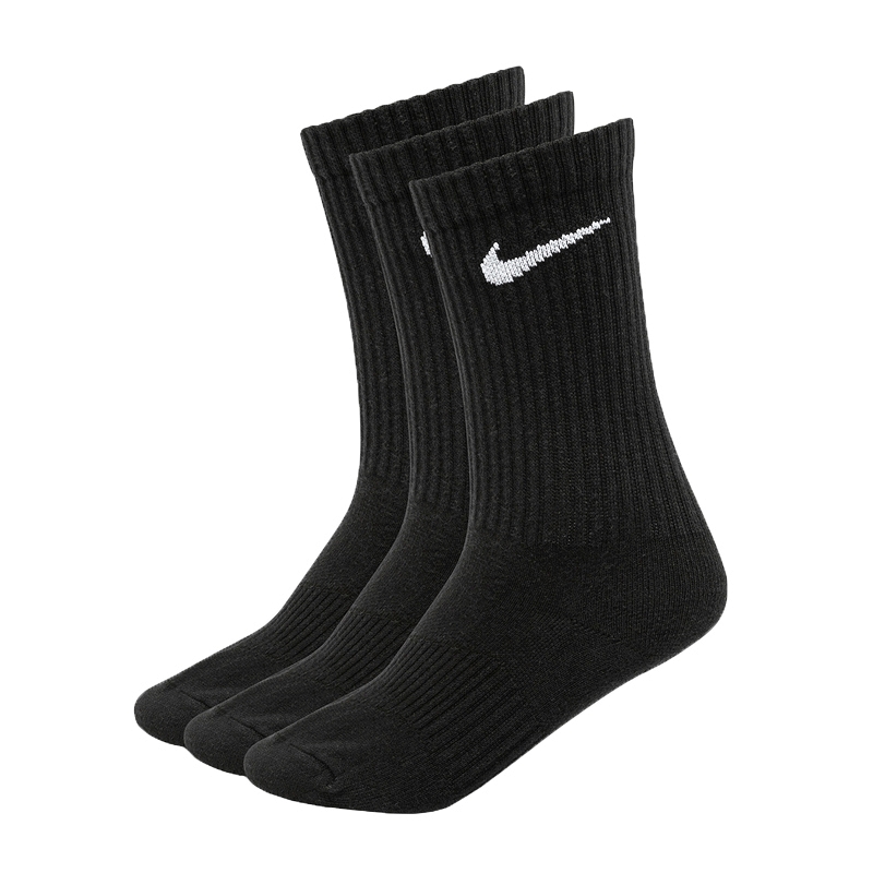 Nike Everyday Cotton Lightweight Crew - 3 pary/black/white