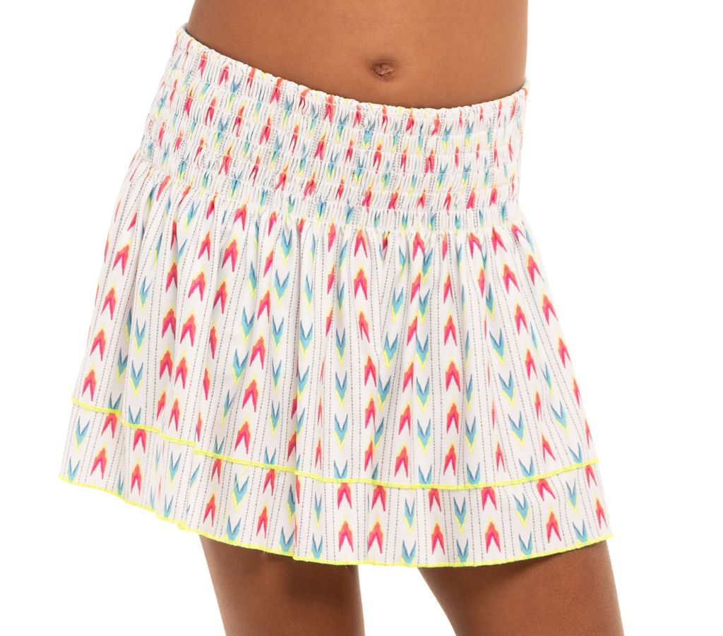 Lucky in Love Desert Vibes Arrowhead Smocked Skirt - white Lucky in Love Desert Vibes Arrowhead Smocked Skirt - white