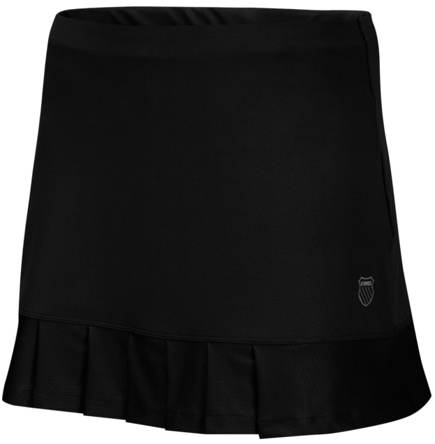  K-Swiss Mesh Pleat Skirt - black