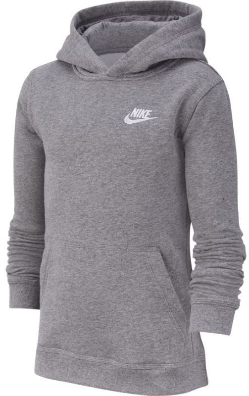 Nike Sportswear Club PO Hoodie B - carbon heather/white