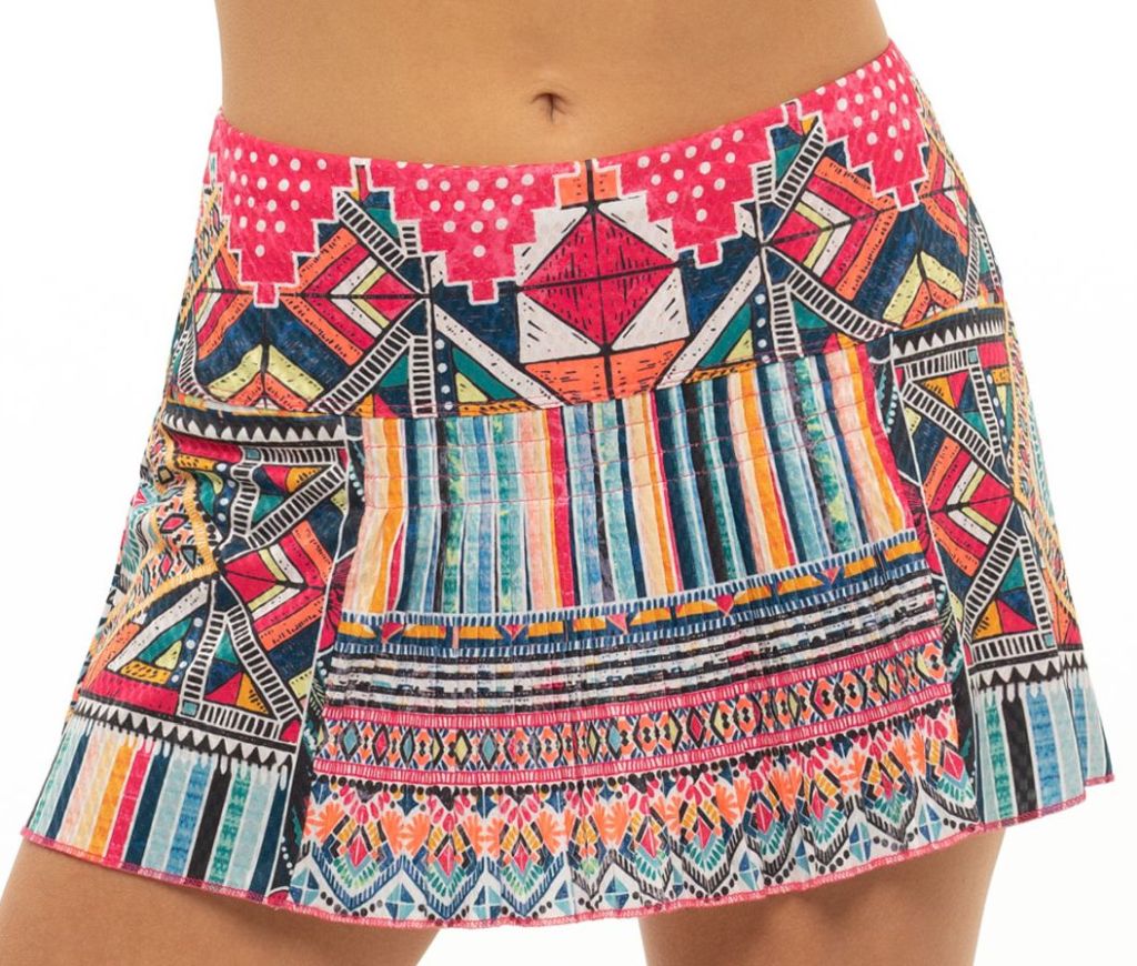 Lucky in Love Pretty in Ink Around The Block Pleated Skirt