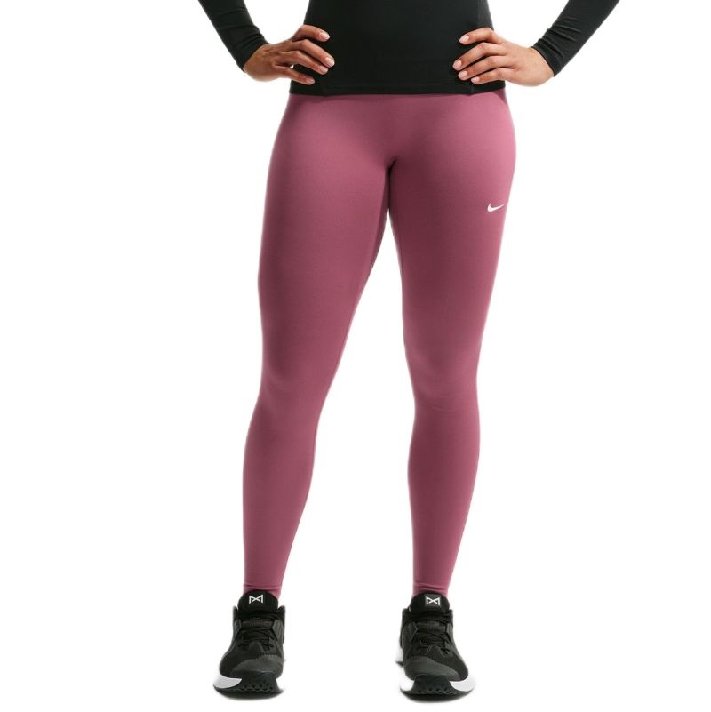 Nike One Seamless Front High Waisted Full Length - pink smoke/white